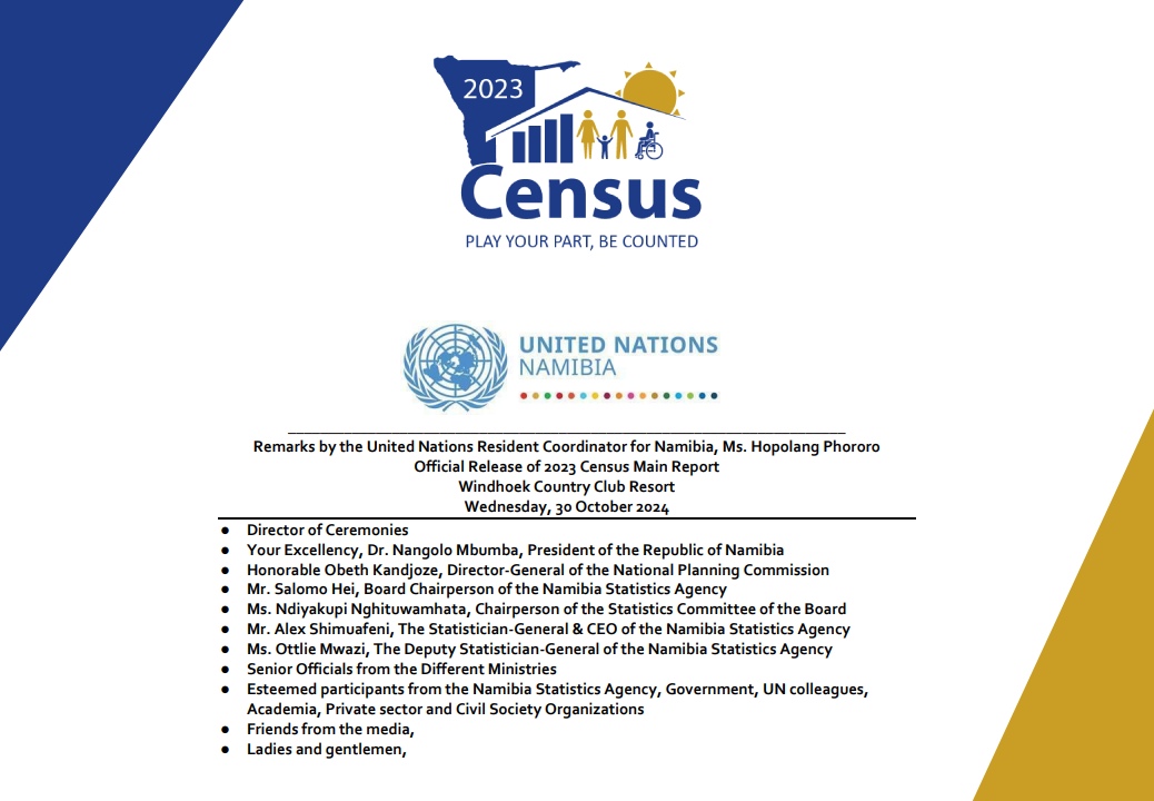 Namibia Statistics Agency | Census Disemination